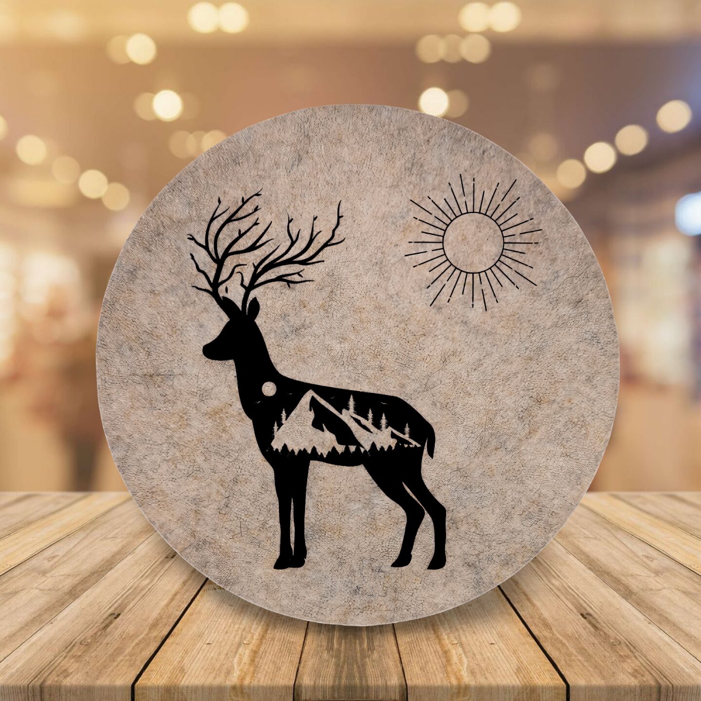 Großer runder Filz Untersetzer Stilvoller Schutz für Ihre Möbel – Bild 2